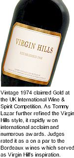http://www.virginhills.com.au/ - Virgin Hills - Tasting Notes On Australian & New Zealand wines